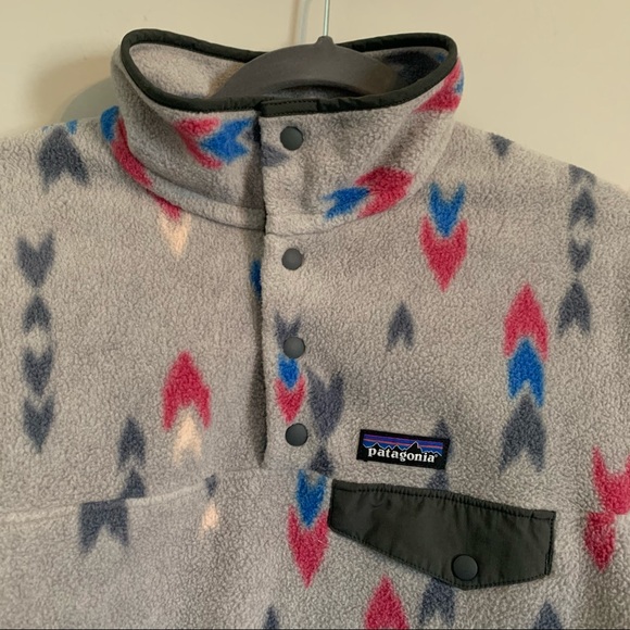 Patagonia Grey pattern Medium Synchilla NWOT - Picture 2 of 7